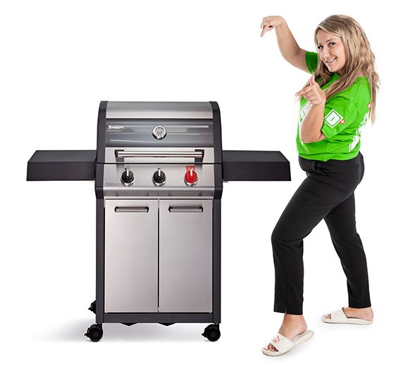 Gril à gaz à 3 brûleurs