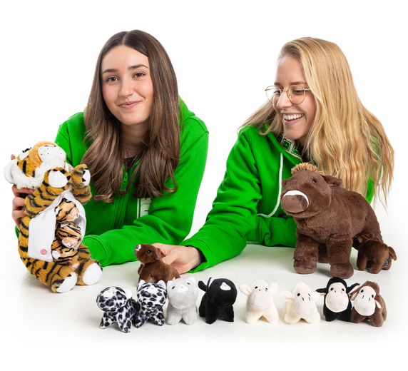 Kuscheltiere mit Babys