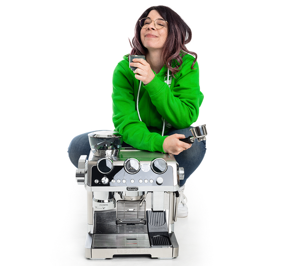 Siebträgermaschine mit Mahlwerk