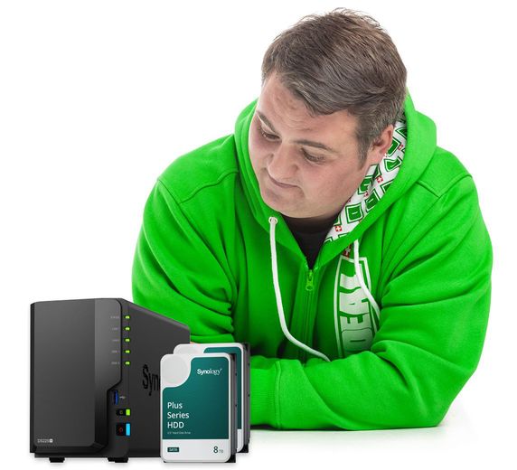 2-bay-NAS mit 2x 8 TB HDD 