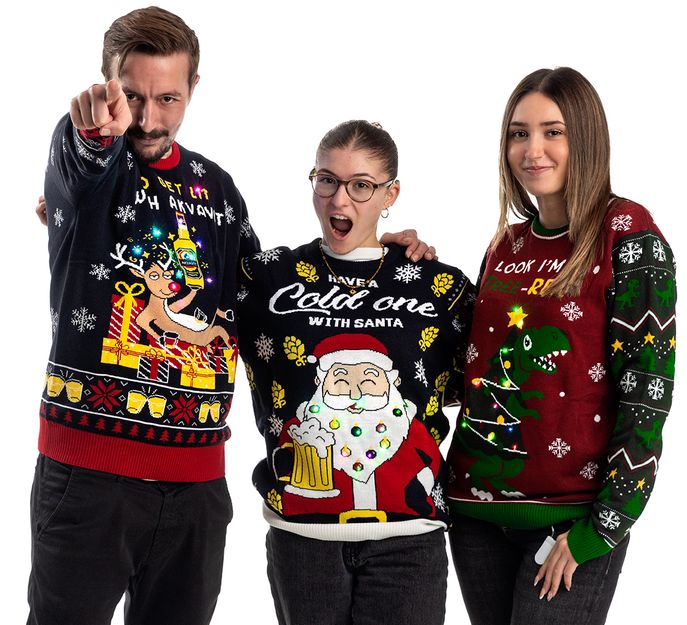 LED-Weihnachtspullover