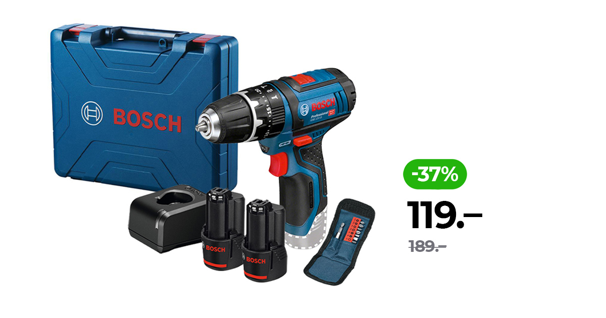 Akku-Schlagbohrschrauber Bosch Professional GSB 12V-15 Set