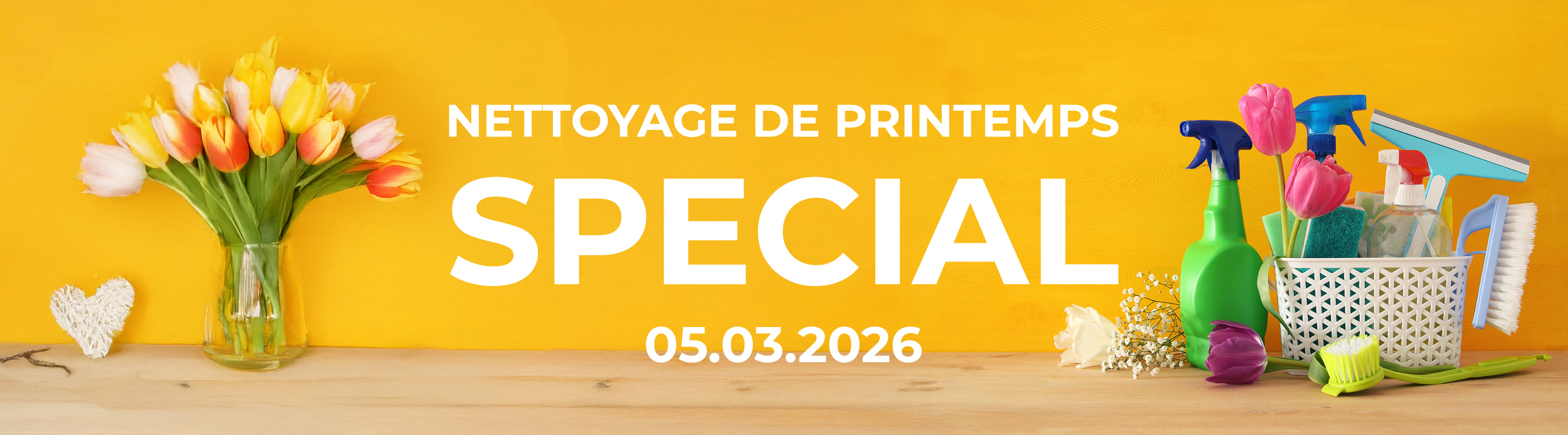 Offre spéciale nettoyage de printemps chez DayDeal.ch