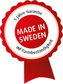 5 Jahre Garantie auf Formbeständigkeit 5 Jahre Garantie auf Formbeständigkeit